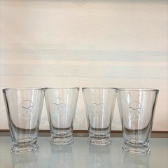 LA ROCHERE Butterfly Long Drink Glasses Boxed 4pc Set Made In France 14oz NEW