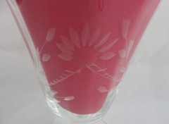 Vintage Etched 6” Wine Water Glass Goblet Floral Stemmed Replacement