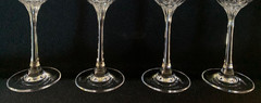 Four (4) Crystal 9.25″ Water Wine Goblets Chelsea Godinger (Shannon) Blown Glass