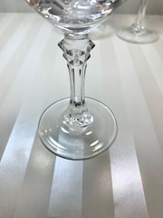 Set Of 3 Clear Crystal Claret Wine Deauville Wine Glasses By Cristal d’Arques