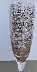 NEIMAN MARCUS Toasting Champagne Flutes, Gold Speckled