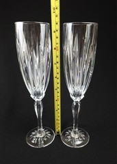 Vintage Cristal D’Arques-Durand Classic Fluted Champagne Glasses 9 3/8″ Set Of 4