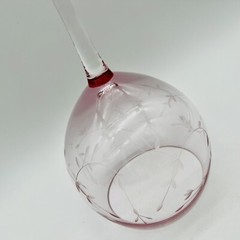 Lenox Crystal Heather Pink Balloon Wine Glasses 8 7/8”