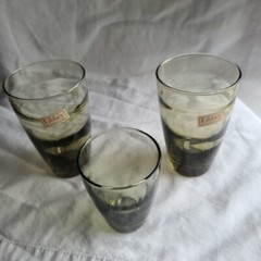 Libbey Glass Olive Green LRS279 Saturn Optic Tumblers Vintage NWT LOT 3