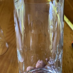 VINTAGE Clear Inverted THUMB PRINT PATTERN GLASS TUMBLER Set Of 2