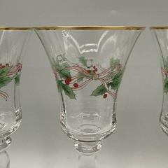 Mikasa Ribbon Holly Wine Glasses – Set Of 4 – 8.75″ Tall