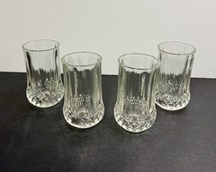 Set Of 4 Vintage Longchamp Style Cristal D’Arques Drinking Glasses 8 oz 5.0”