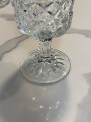 Vintage Set Of 4 WEXFORD 6 3/4” WATER Goblets By Anchor Hocking 8 oz