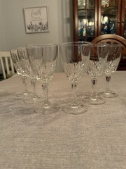 Vintage Cristal D’Arques-Durand Flamenco Swirl French Wine Goblets Set Of 6