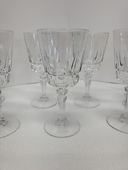 7 VNTG Lady Victoria France Crystal Stemware Chantelle Wine Glasses Goblet 7.5″