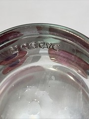 Vintage MCM Cerve Italy Pink Geometric 14 oz Highball Atomic Glass Tumbler-EUC