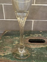 NWT Set Of 2 Pair Of Franco Vetretie Crystal Made In Italy Champagne Glasses