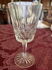 Waterford Crystal Lismore Water Goblet Stem Glasses 6-7/8″ Old Mark Vintage