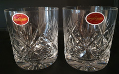 Royal Brierley Crystal Tumbler Set of 2 New in Box England Traditional Table