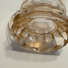 Set 2 Pink/orange Depression Glass Shot Handle Round Bottom Federal? Vintage