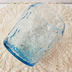 Vtg Blue Peacock Driftwood Glass Tumbler – Replacement Glass /A-28