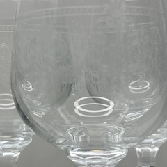Cristal D’Arques-Durand «Dampierre» Bohemia Crystal Etched Goblet Set 3