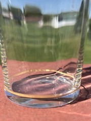 Tiffin Franciscan Vintage Gold Rim Minton Clear Pattern 9 Ounce Flat Tumbler