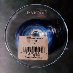 WATERFORD Marquis VINTAGE JEWELS CHAMPAGNE FLUTE BLUE, Blown Crystal, 8 oz