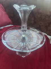 Duncan Miller Monticello Tiffin 3 Piece Epergne Clear