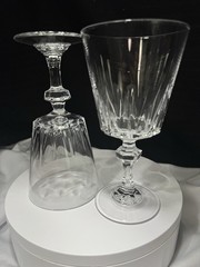 2 VTG Princess House Esprit Water Glasses #750 Crystal Glasses 24% Fine Cut