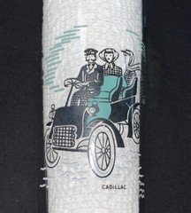 2 Vintage 1950’s Antique Cars Aqua, Black & White Tom Collins Glasses, 16 oz