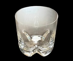Kosta Boda Rocky Clear 12 oz Double Old Fashioned Glass 3.75” Tall Excellent