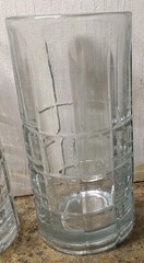 Set Of 4 Anchor Hocking Tartan Manchester Clear Glass Ice Tea/Beverage Tumblers