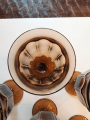 Vintage Noritake Provincial Smokey Brown Iced Tea Wine Goblets 6 3/8in Set Of 8