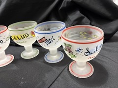 Vintage Frosted Margarita Glasses International Bar Themed By Gay Fad.