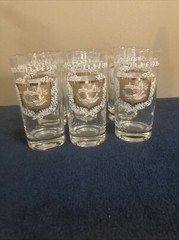 Vtg 6 Rx Pharmacy Mid-Century High Ball Drinking Glass 5.5” Tall E2-25