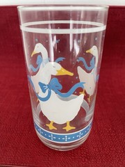 Libbey Frosted Country Geese Pattern (2) Mis-matched Read Description