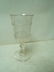 Nova Scotia Tandem Bicycle Goblet EAPG 8.5″ Tall Tri mold Excellent Condition