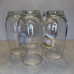 (5) Vintage Libbey Apothecary Pharmacy Rx Gold Trim Drinking Glasses Tumblers
