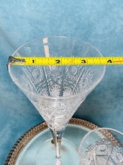 Vintage Set Solvakia Poltar 24%pb Crystal Adela Stemware-inc 4 & Orig Tags