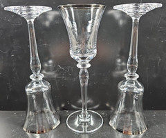3 Mikasa Jamestown Clear Platinum Trim Wine Glass Set Elegant Optic Stemware Lot