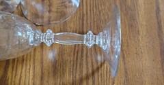 Lot of Seven Cambridge Caprice #300 Crystal Stem Glass 10oz Water Goblet Barware