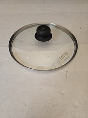 8 1/2″ (Inner Rim) Lid Pan/Skillet Replacement Top Glass Black Knob SN 110