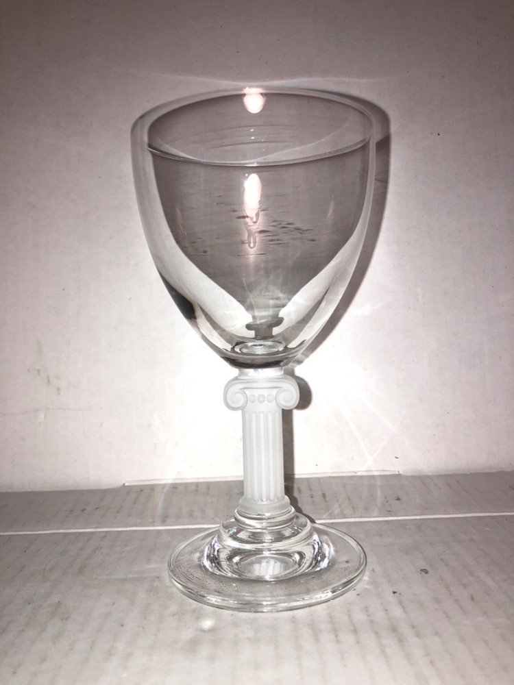 MIKASA PARTHENON WINE GLASS FROSTED COLUMN STEM 6 INCHES