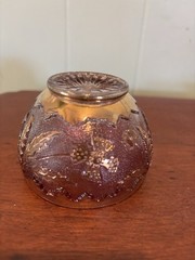 Antique Double Dahlia with Lens Rose Flash Punch Cup By U.S. Glass