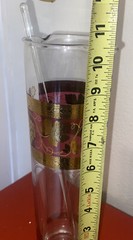 Cera Golden Grapes Cranberry High Ball Cocktail Mixer And Glass Stirrer Vintage