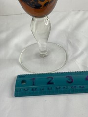 Global Amici Safari Leopard Tortoise Wine Water Goblet Handblown Glass Jungle