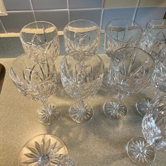Waterford Marquis, Brookside Crystal Goblets, 8.5″ Tall, 12 oz, Service For 12