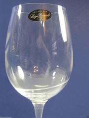 Luigi Bormioli Wine Glass Accademia Swirl Signed 14 Ounce Stemmed