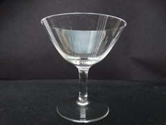 William Fraser Crystal, Germany Clear Vertical Lines Cut 2 oz Cordial Glass EUC