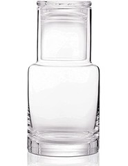 Nightstand Water Carafe & Glass Set – Tumbler Lid, Ideal for Bedroom, Bathroom,