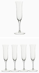4 Ravenscroft Crystal Grappa Cordial Stemmed Flute Glasses Signed Exc Lot Set