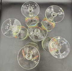 6 Official Fiesta Goblets Glasses Water Wine Blue Green Yellow Red