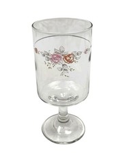 Vintage Pfaltzgraff Trousseau Water Goblets 6.5″ – Made in USA – Pink Floral