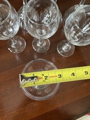 Set Of 8 Clear Stemmed Wine/Water Glasses 8″ Tall